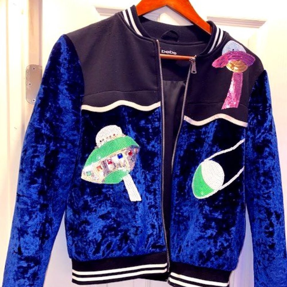 BEBE Outer Space Velour Jacket